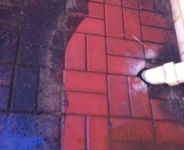 High pressure cleaning to remove mould, mold, moss and bacteria